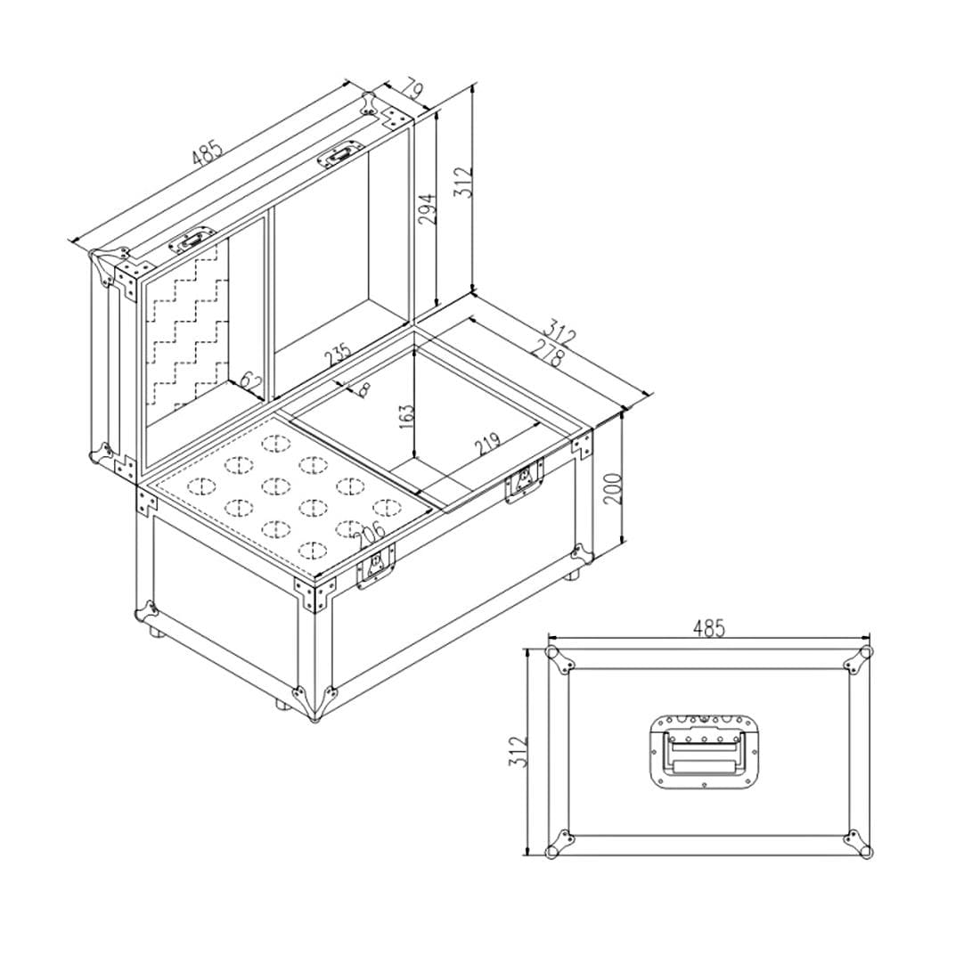 Case para microfones sem fio Tagg TGMC504F