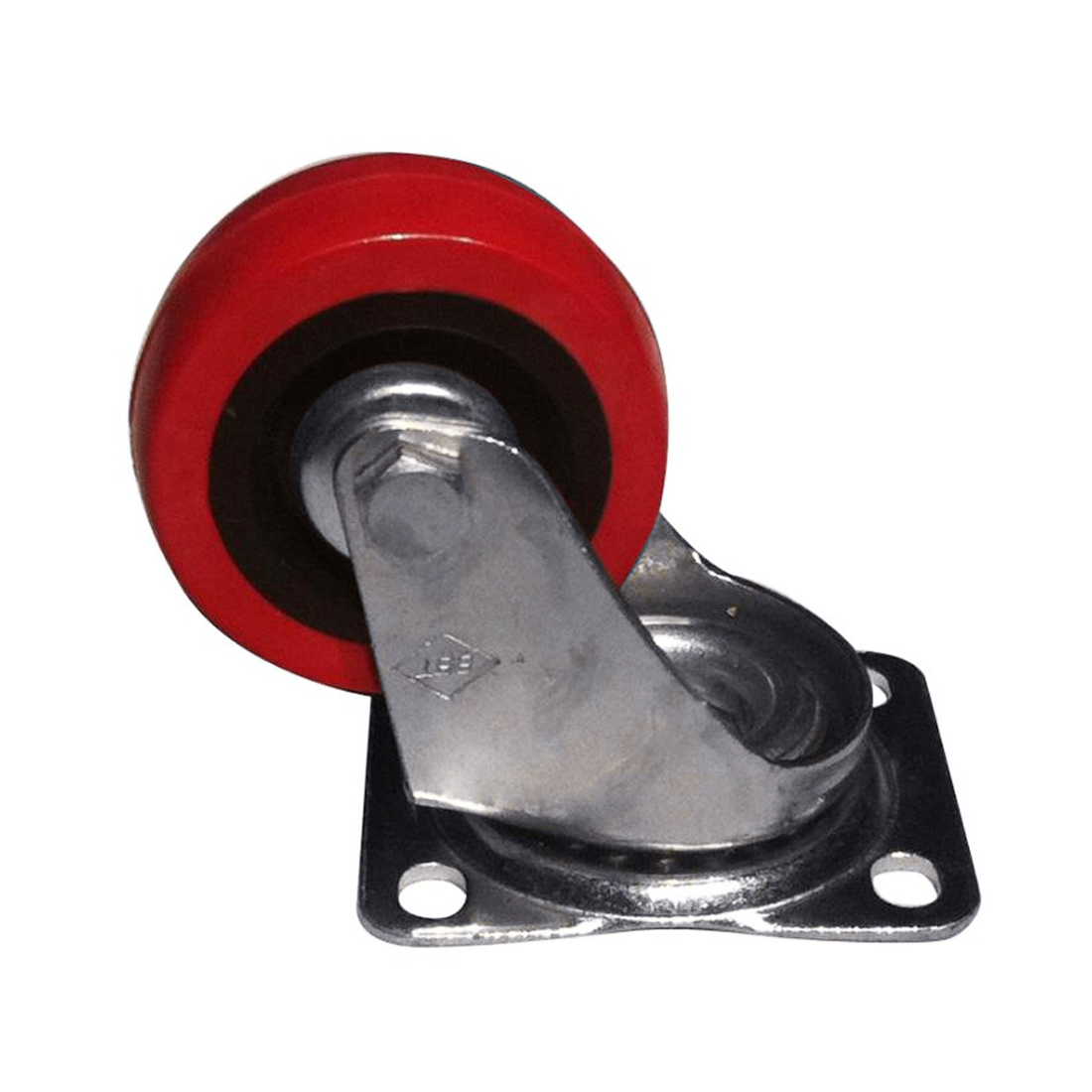 Rodízio 2" Giratório Sem Freio Vermelho Tagg TGR004